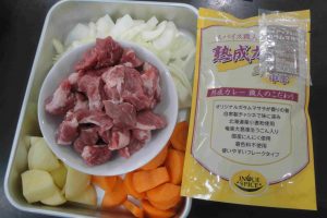 カット済みの熟成カレー材料